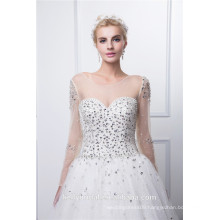 Beading sleeve bodice accept paypal tule wedding dress